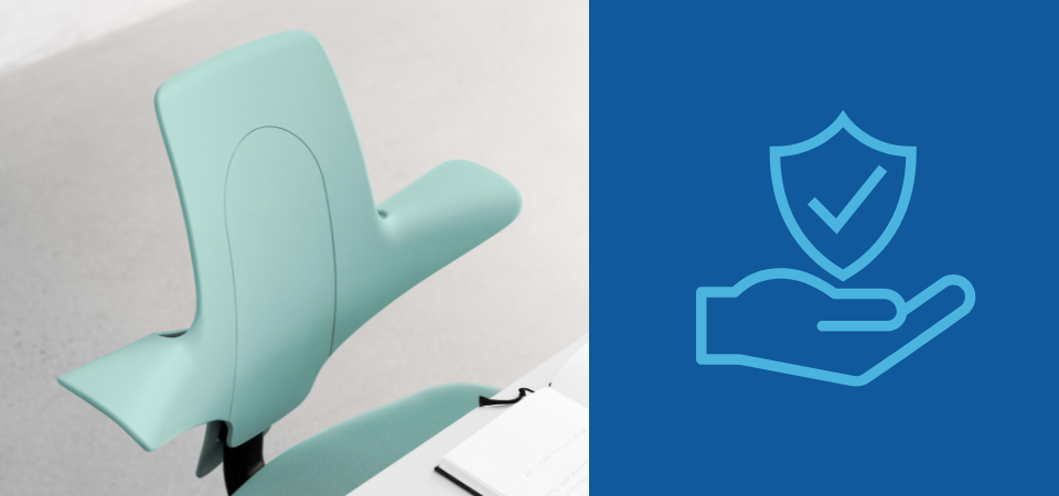 HÅG Capisco – durable and reliable office chair with a 10-year warranty.