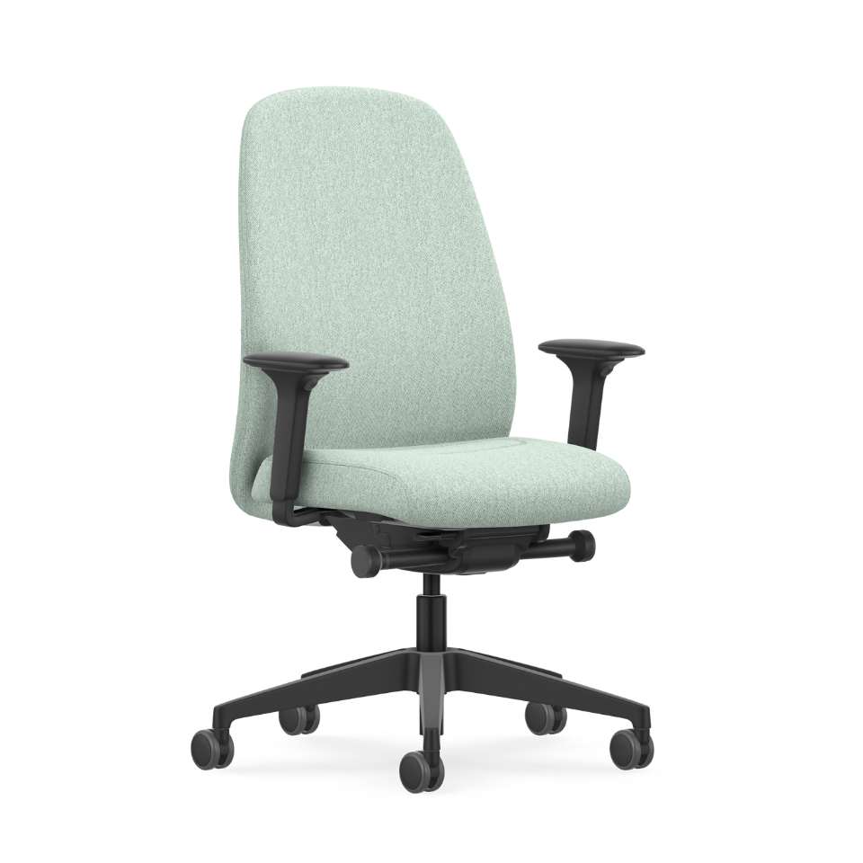 Interstuhl HEJ HJ116 ergonomische bureaustoel zwart frame vooraanzicht