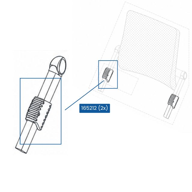 Pièce de rechange HAG H03 – Bouton coulissant de réglage du dossier (Lot de 2)
