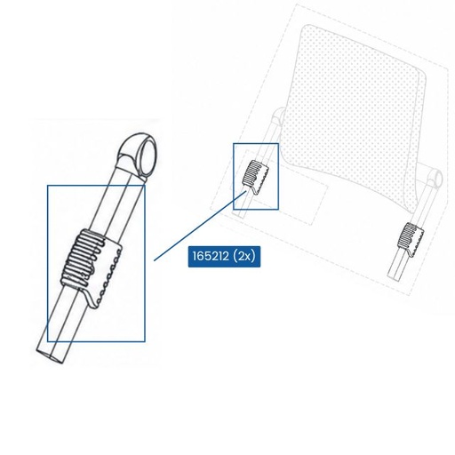 HAG H03 Backrest adjustment slider replacement part (Set of 2)